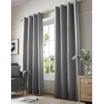 chenille silver eyelet curtains